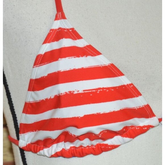 Xhilaration 2 Piece Reversible String Bikini Size L American Flag Patriotic Sexy - Picture 7 of 14